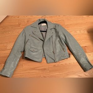 Light blue Berksha leather jacket. Size small. Rarely worn